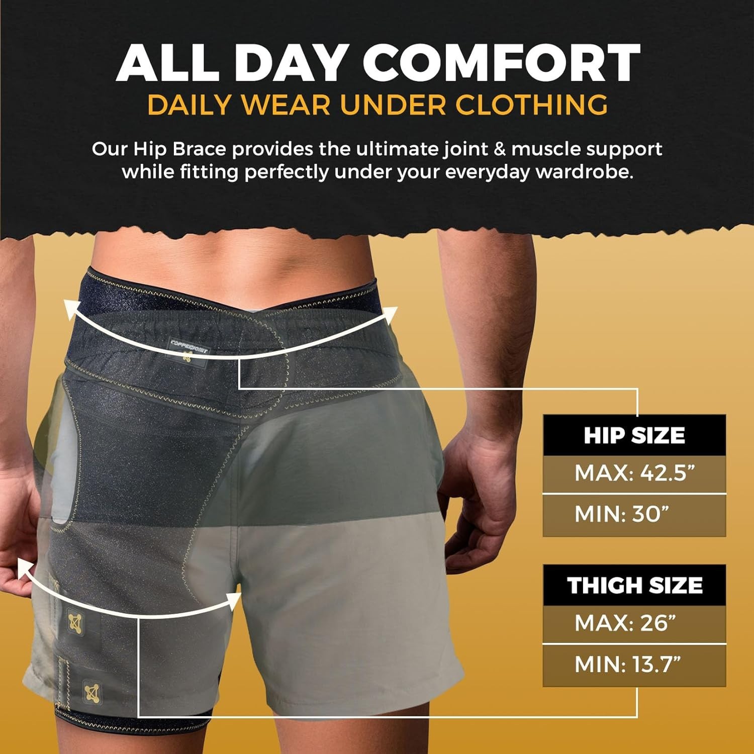 Copper Hip Brace for Women Men, Sciatica Pain Relief Devices, Adjustable Left…