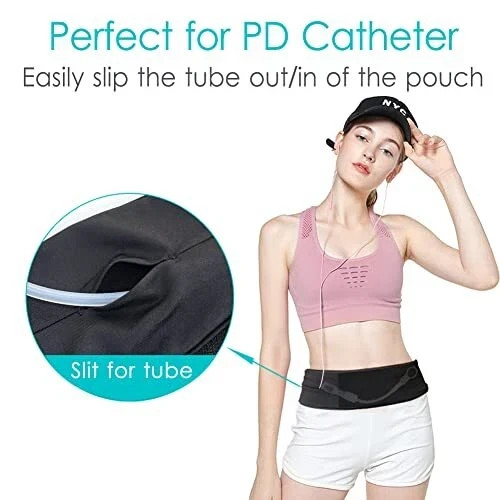 DiaBelt Breathable Peritoneal Dialysis Belt with Mesh Pouch PD Catheter Trans…