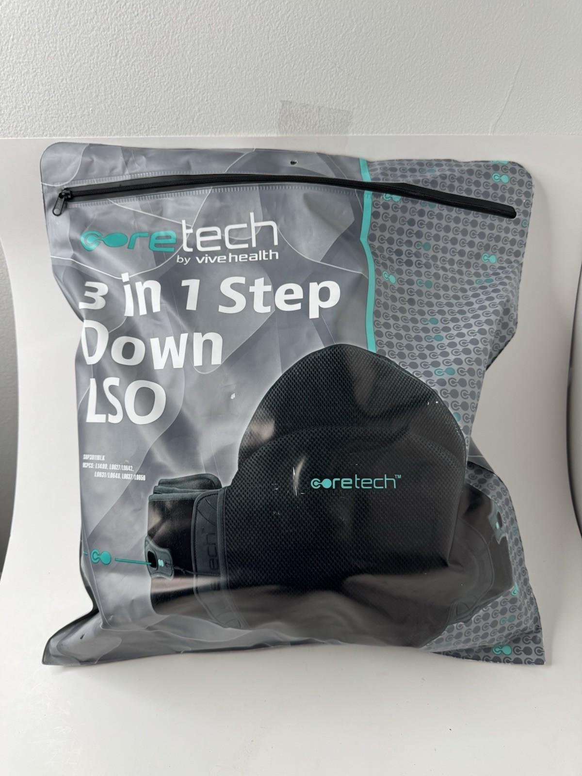 Coretech 3-in-1 Back Brace Lumbar Support Posture Corrector Black S-4XL