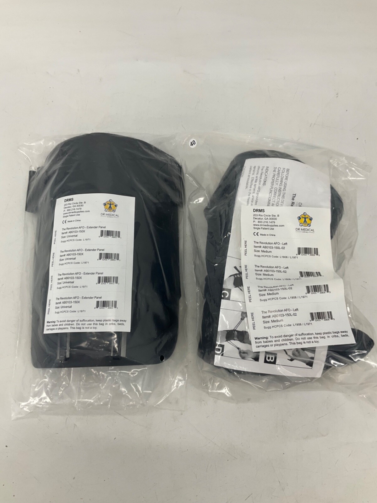 Ankle Brace Revolution AFO-Left by DRMS Dr. Medical size M #AB0103-150L-02 W EP