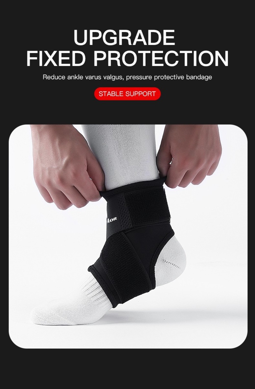 Ankle Brace Support Compression Sleeve Pain Relief Plantar Fasciitis Foot Wrap