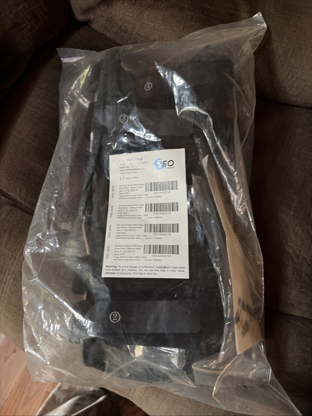 ISO Preferred OA Dual Upright ROM Hinge Knee Brace – Brand New – Medium Right
