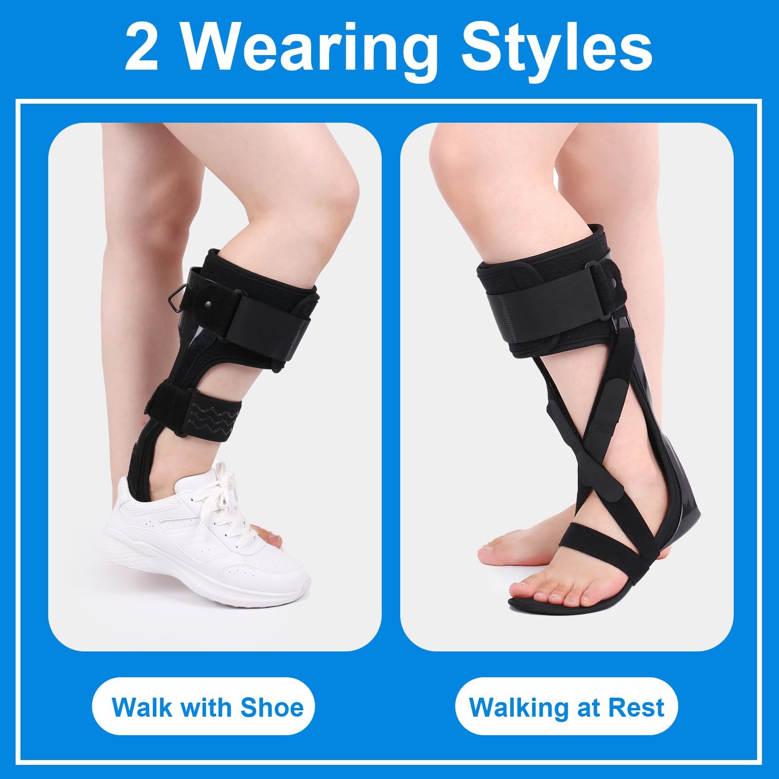Drop Foot Stabilizer AFO Brace Walking Shoe Ankle Orthosis Stroke Left Large