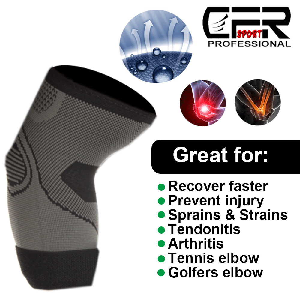 Elbow Brace Compression Support Sleeve Arthritis Tendonitis Gym Adjustable Joint