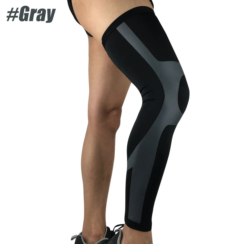 1Pcs Full Leg Compression Sleeve Knee Cycling Leg Warmers Long Leg Sleeves