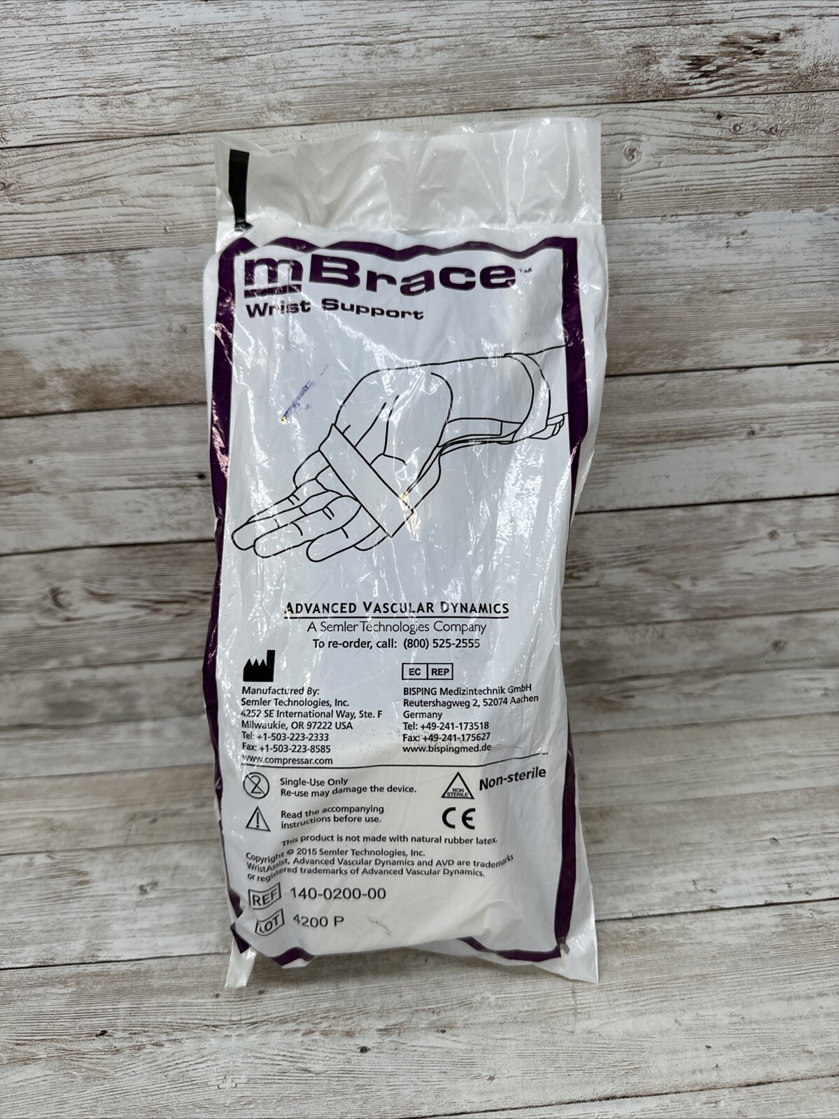 *1-Pack* mBrace 40° Wrist Support With Foam Pad 140-0200-00