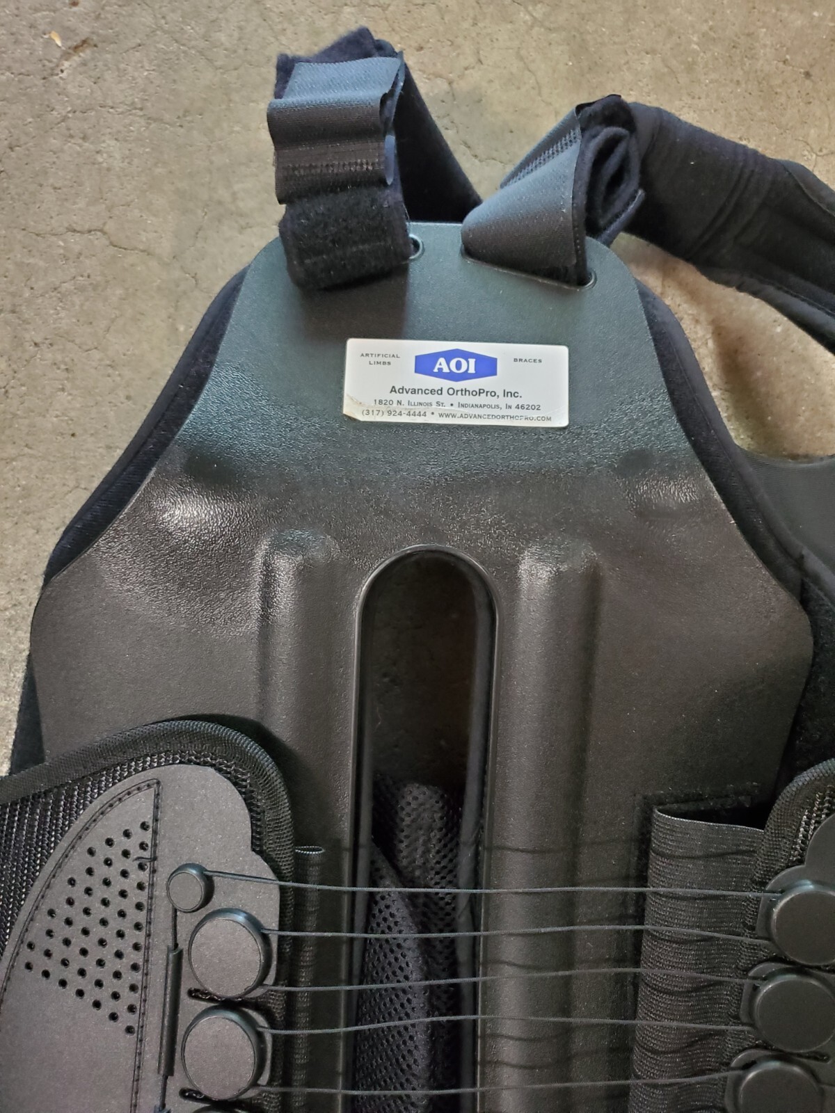 Otto Bock Black Full Support System Lumbar Back Brace EUC Fits 6′ 2″ 230 Man. XL