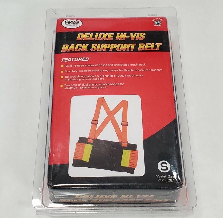 SAS Safety Slip On Suspenders Back Support Belt Hi-Visibility -SMALL