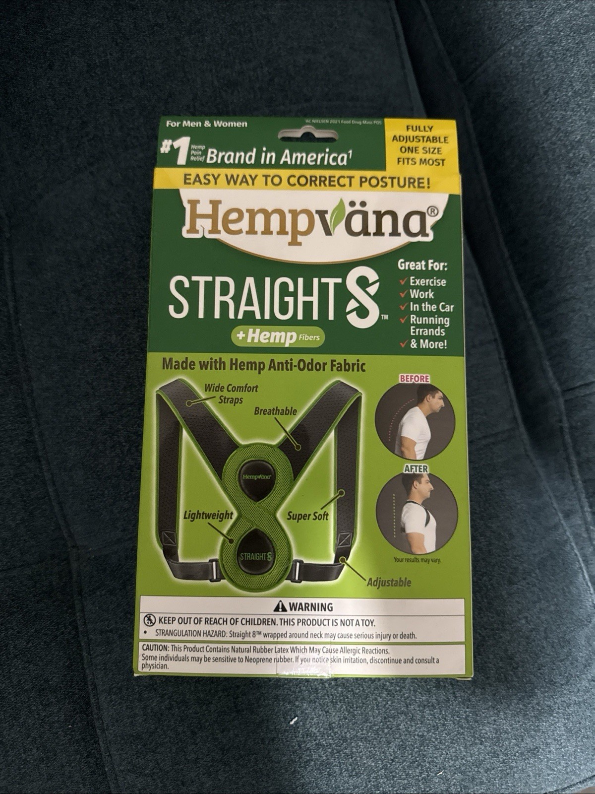 Hempvana Straight8 Fully Adjustable Lightweight Posture Corrector
