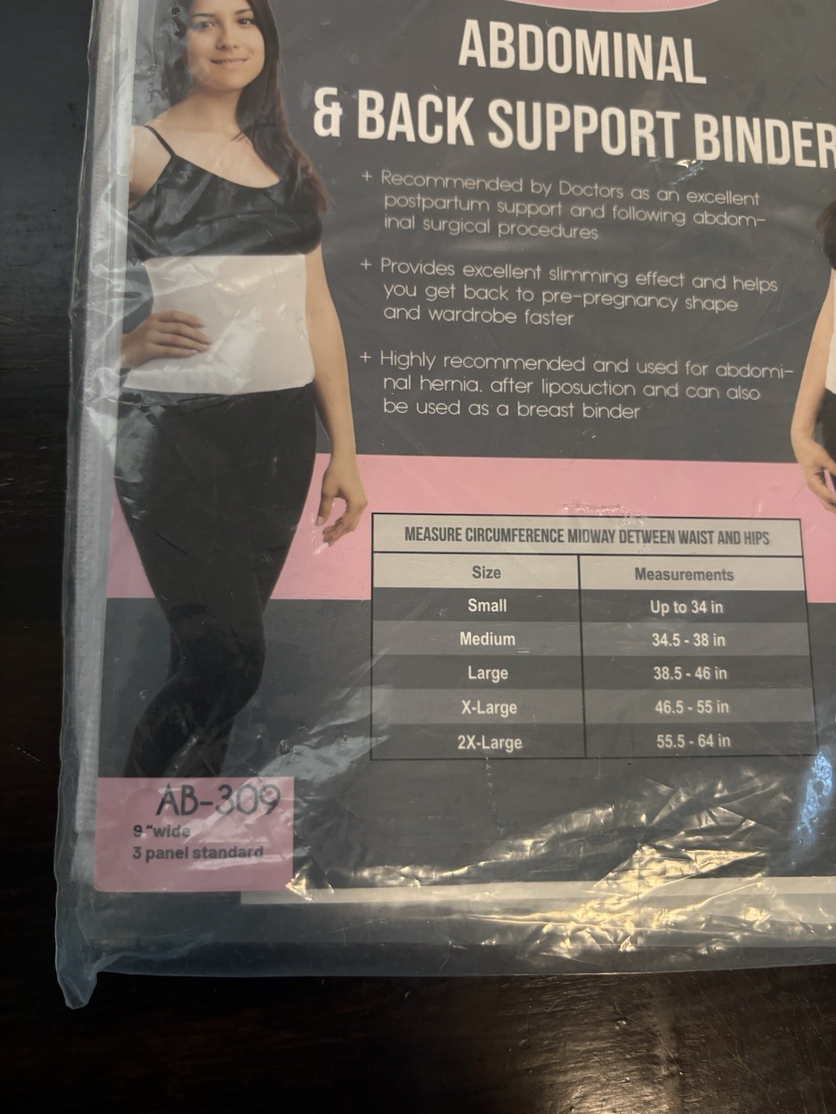 Gabrialla Abdominal &back Support Binder Unisex Ab-309
