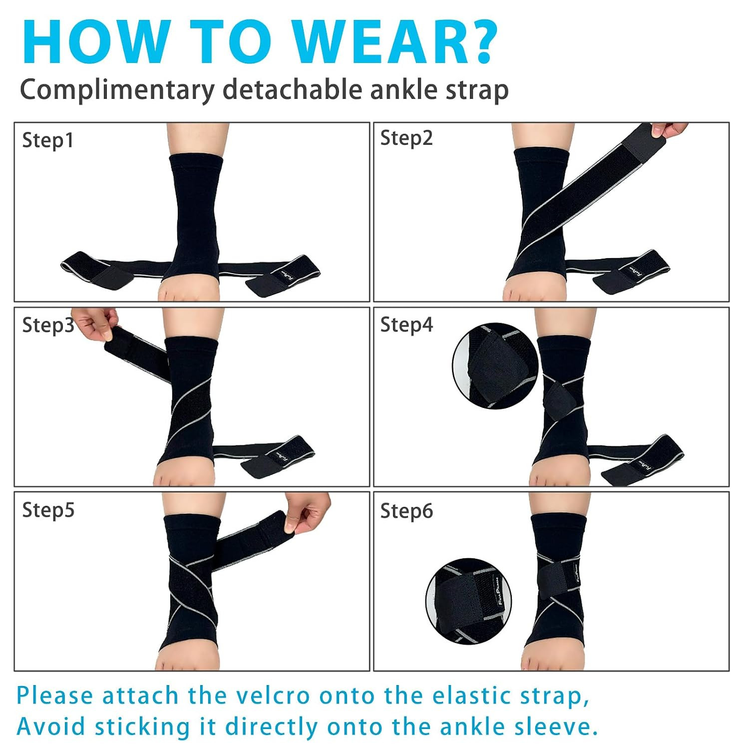 Ankle Support Brace for Women Men, 1 Pair Achilles Tendonitis Brace for Plantar