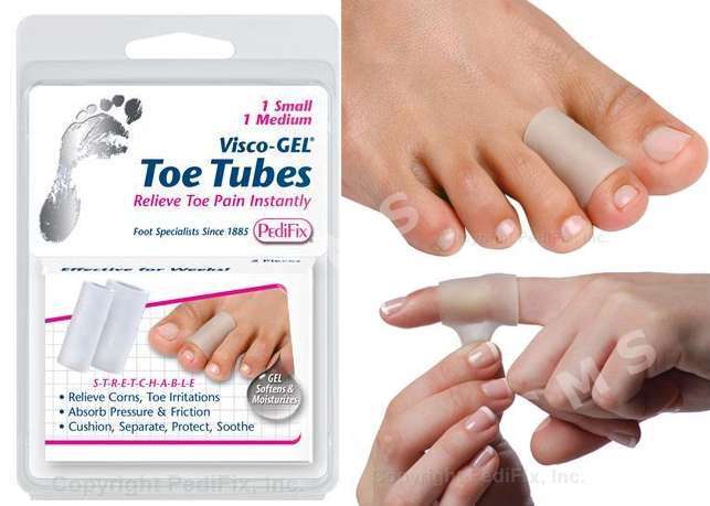 PEDIFIX Visco-Gel Toe Finger Corn Pain Relief Tubes Small/Medium 2-PACK P338-MIX