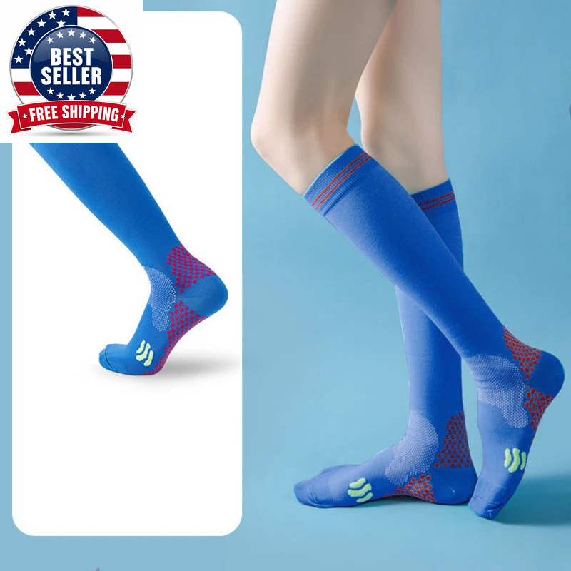 Sport Compression Socks Shock-Absorbing Anti-Slip Varicose Veins Socks Absorb Mo