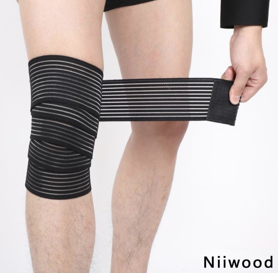 Niiwood Adjustable Elastic Compression Brace Black Knee Leg Elbow Ankle