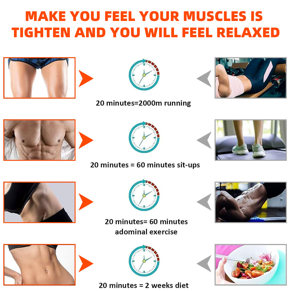 Abdominal EMS Muscle Stimulator Belt Electric ABS Fitness Toning Trainer Sticker