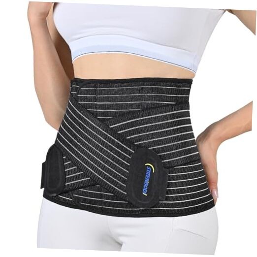 Abdominal Binder Post Surgery Postpartum Belly Band, C-section Belly Black S/M