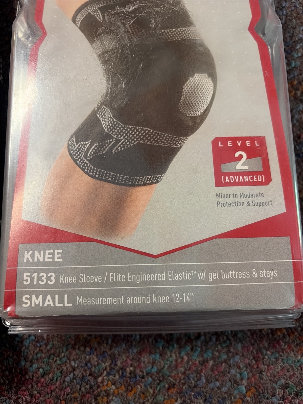 MCDAVID KNEE SLEEVE / ELITE ENGINEERED ELASTIC WITH GEL BUTTRESS & STAYS SMALL