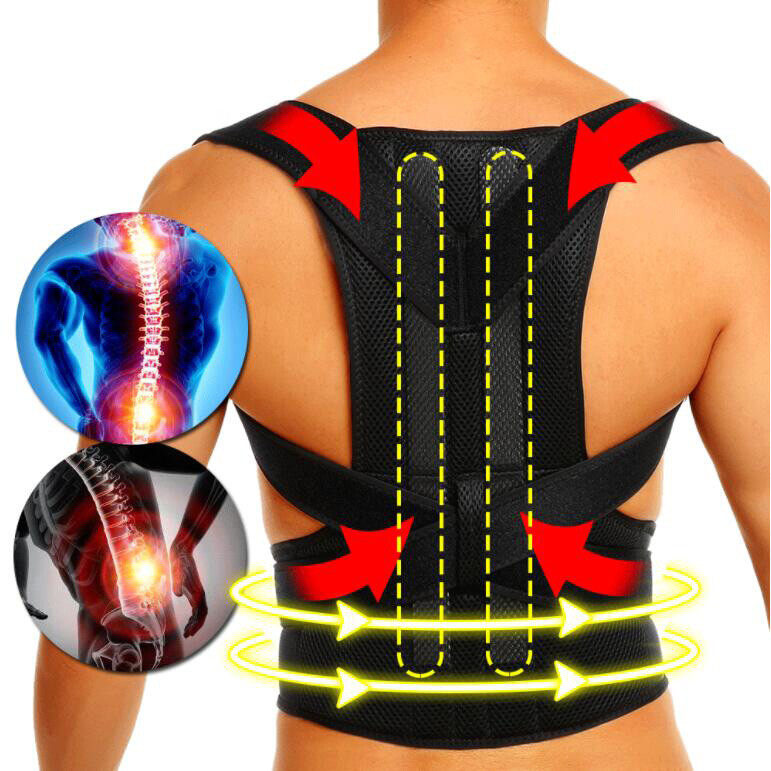 Back Posture Corrector Belt Men Women Straightener Brace Support Orthopedic Vest