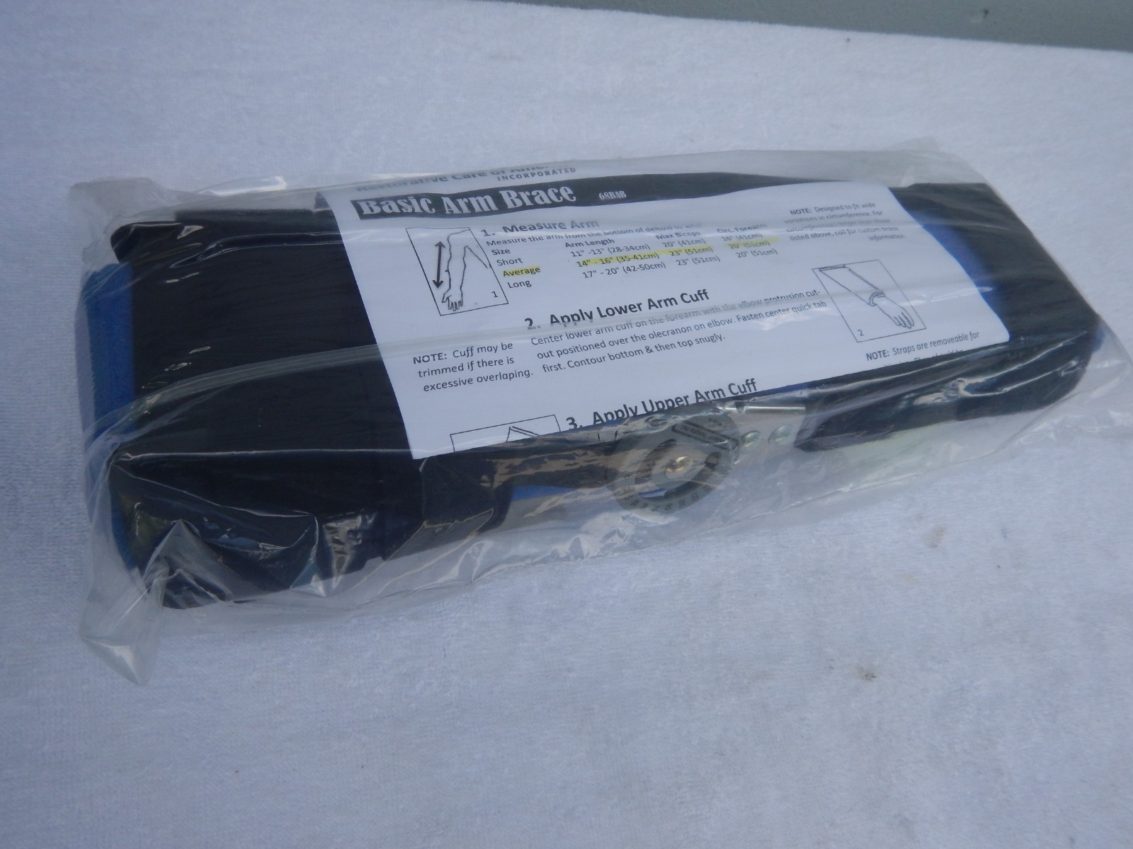 RCAI Basic Arm Brace Orthosis Part No. 68BAB-AV New in Package