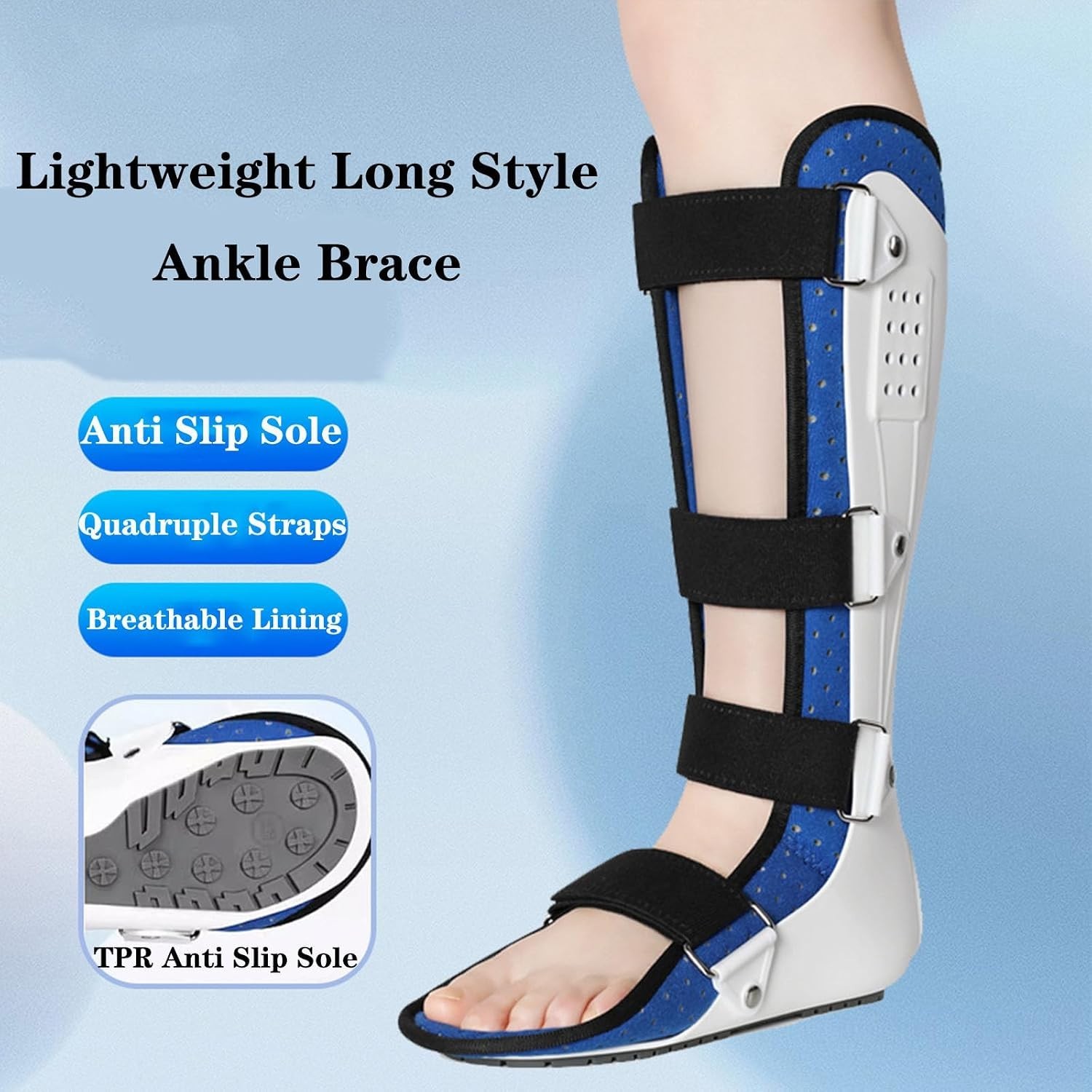 Ankle Support Brace Fracture Boot Short Ankle Foot Drop AFO Brace Small Right