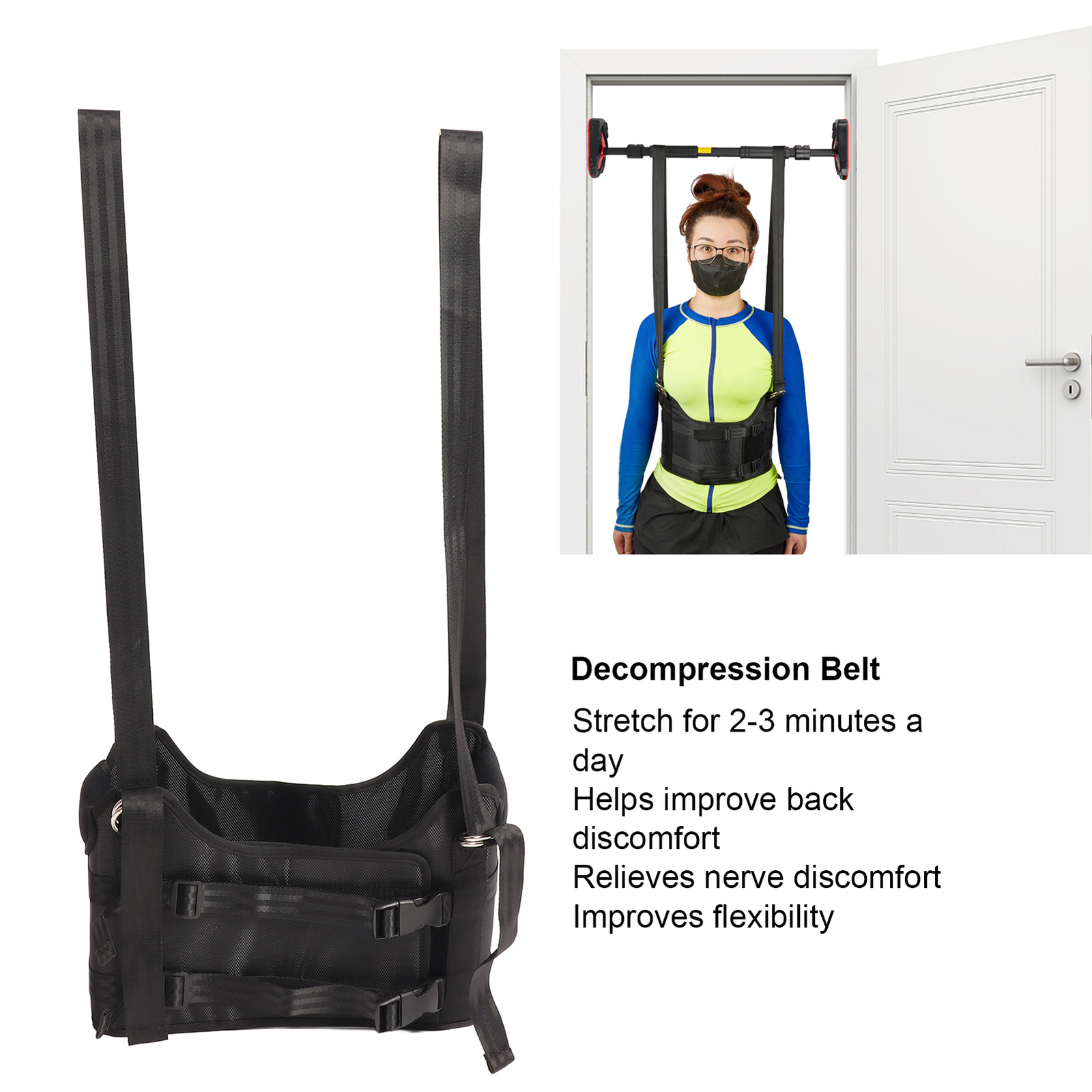 Hanging Back Stretcher Spinal Decompression Traction Device Harness Back Ali HPT