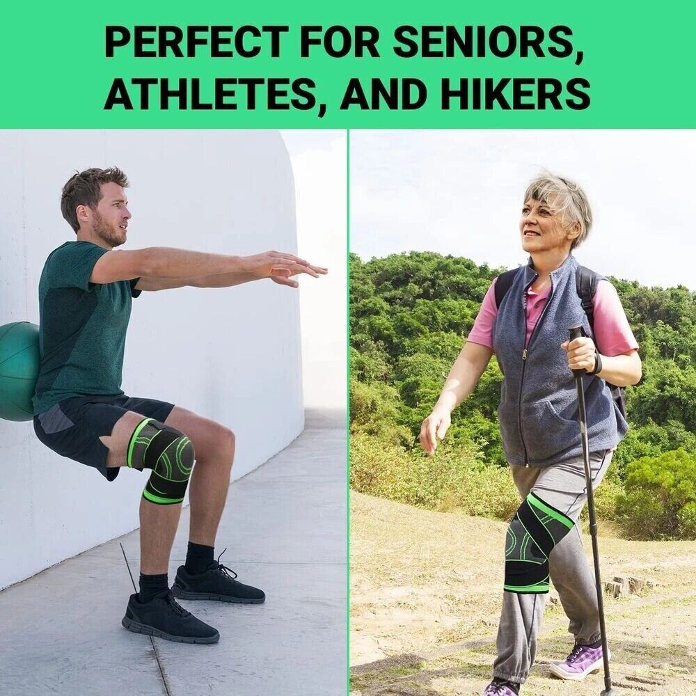 1/2x Knee Sleeve Compression Brace Support For Sport Joint Pain Arthritis Relief