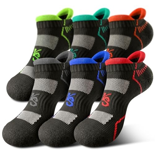 Men Athletic Ankle Socks 6-Pack, Nylon Blend 13-15 6pairs-black8915