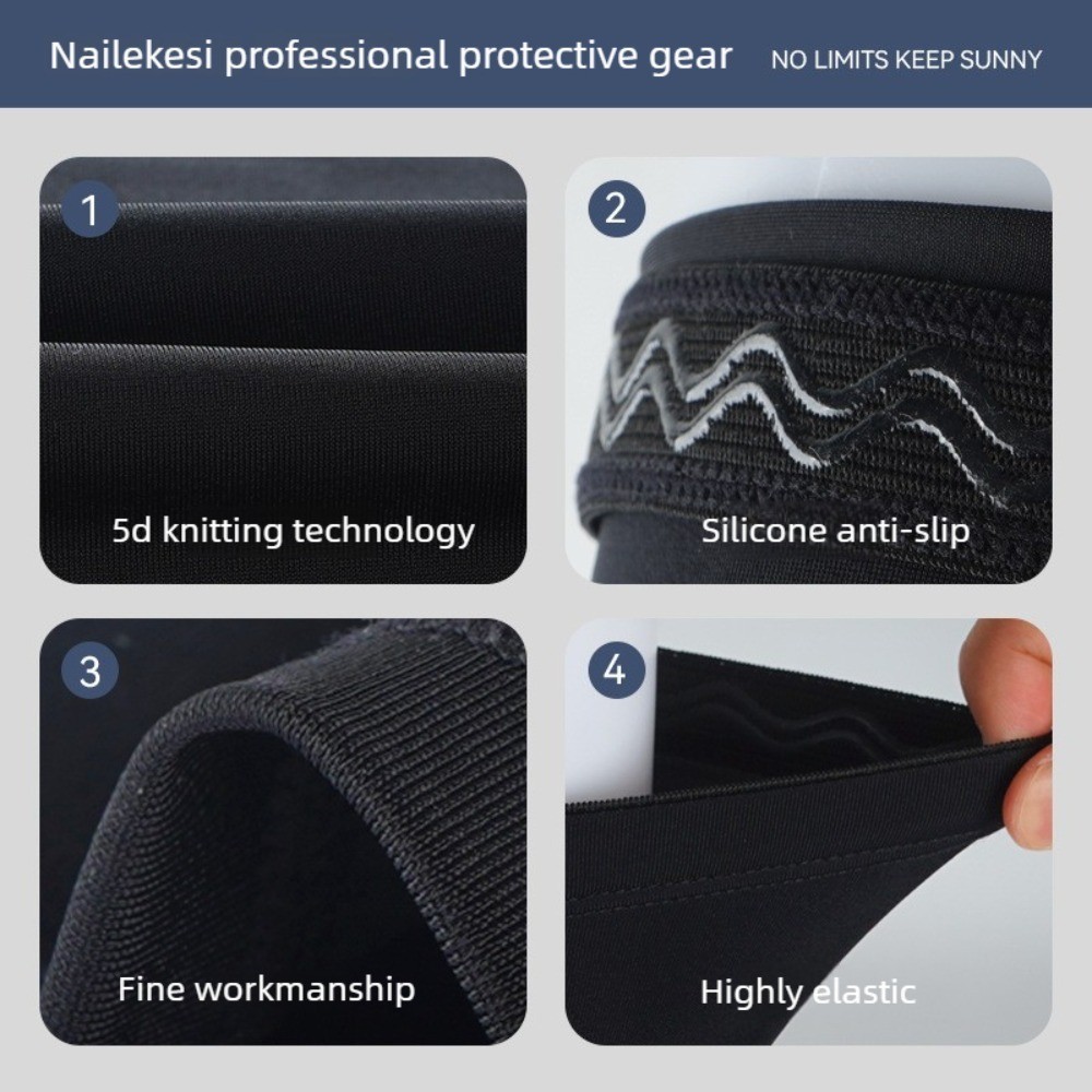 Knit Sweat-Absorbent Leg Sleeve for Gym Running Workout Knee Sleeves for Men
