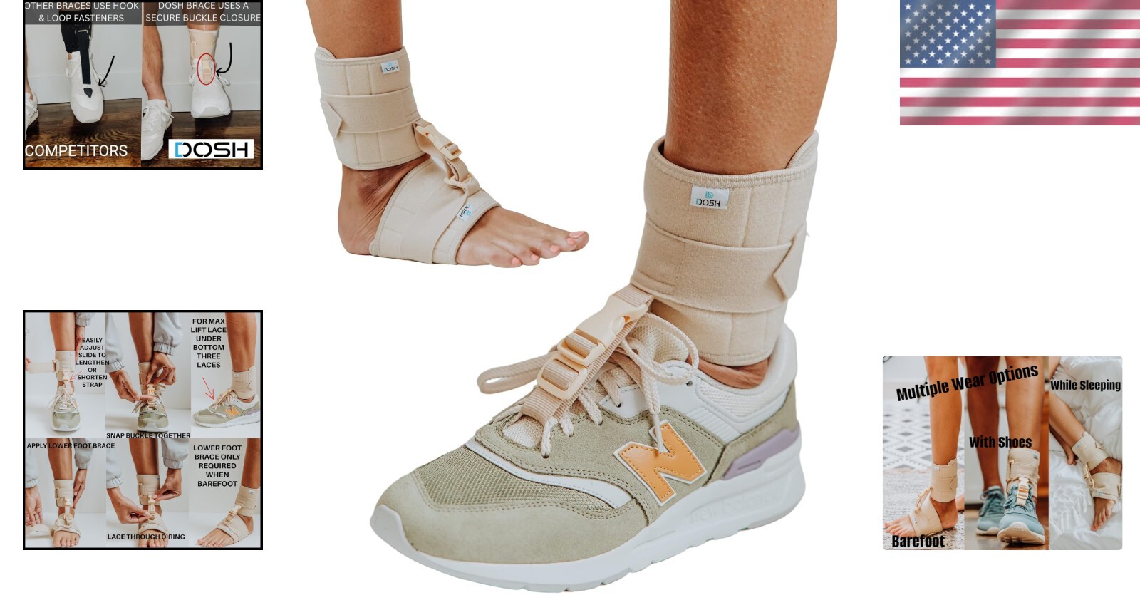 Discreet Multi-Use Foot Drop Brace with Secure Buckle – Comfortable & Versatile