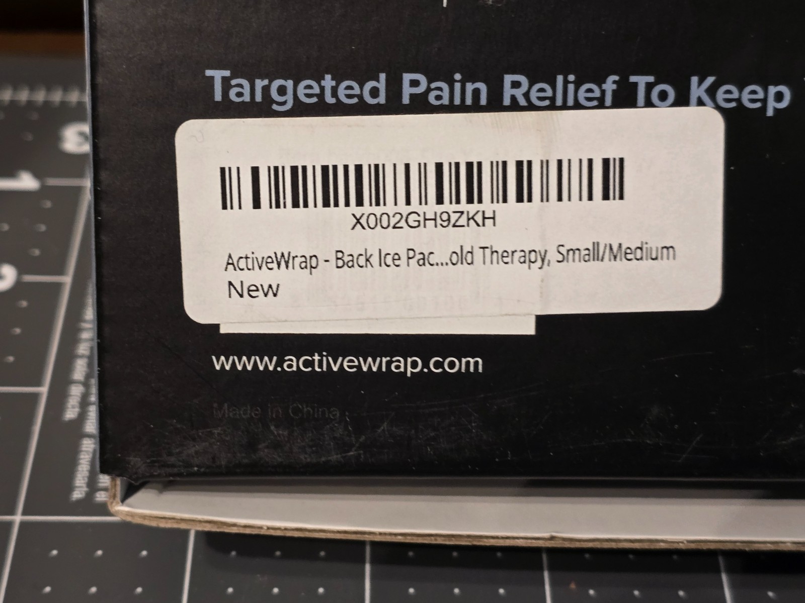 ActiveWrap Thermal Therapy Back Lumbar Wrap Hot Heat Ice Cold Pack