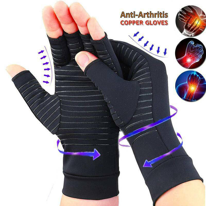 Copper Arthritis Compression Infused Gloves Hand Joint Carpal Tunnel Support USA