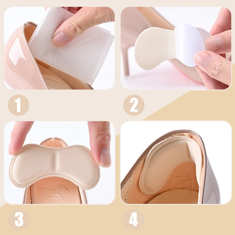 4 Pairs/8 Pairs Heel Insoles Pads Patch Pain Relief Anti-wear Cushion Feet Care