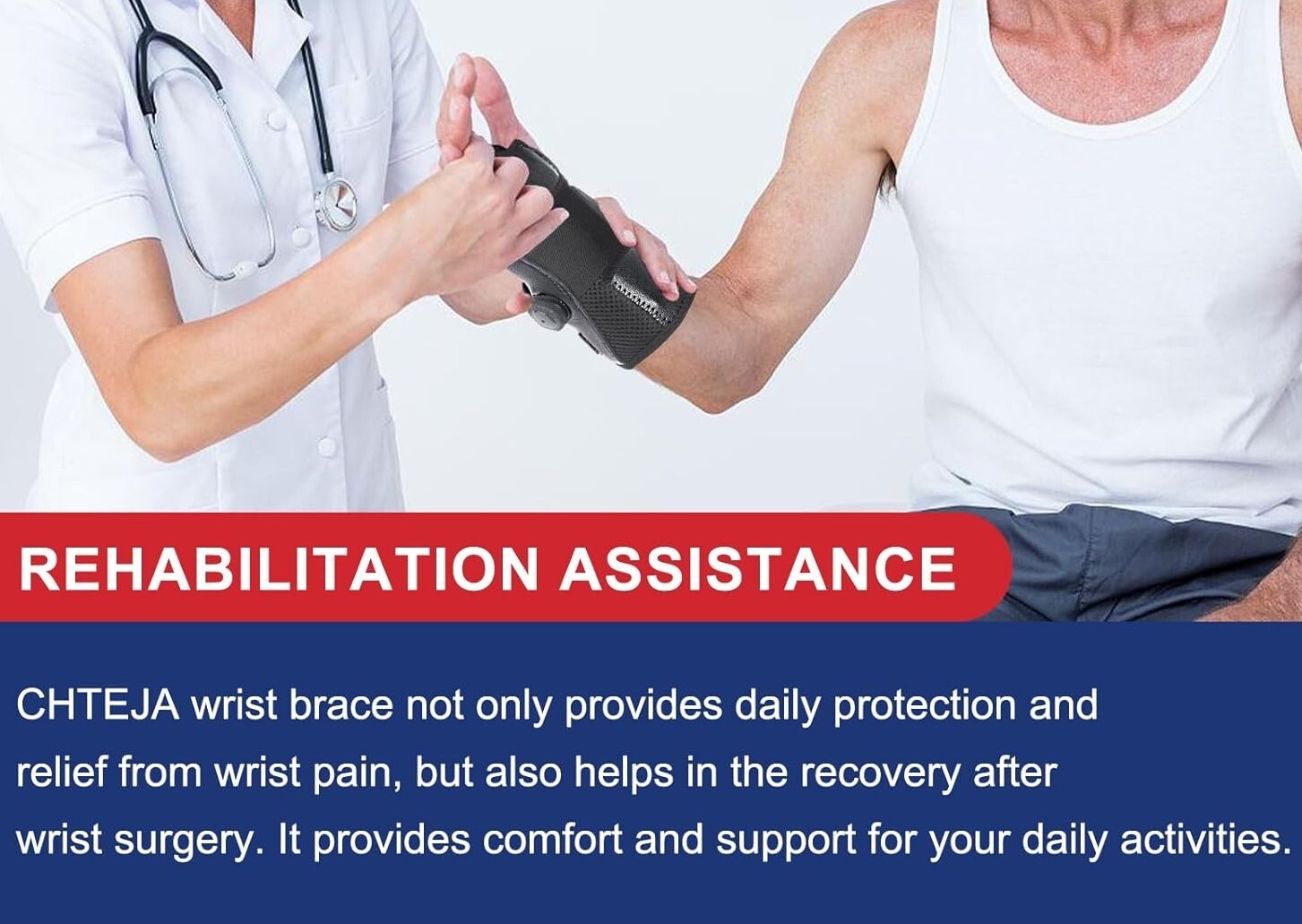 NEW WRIST BRACE for CARPAL TUNNEL PAIN, ADJUSTABLE, METAL SPLINT, LEFT or RIGHT
