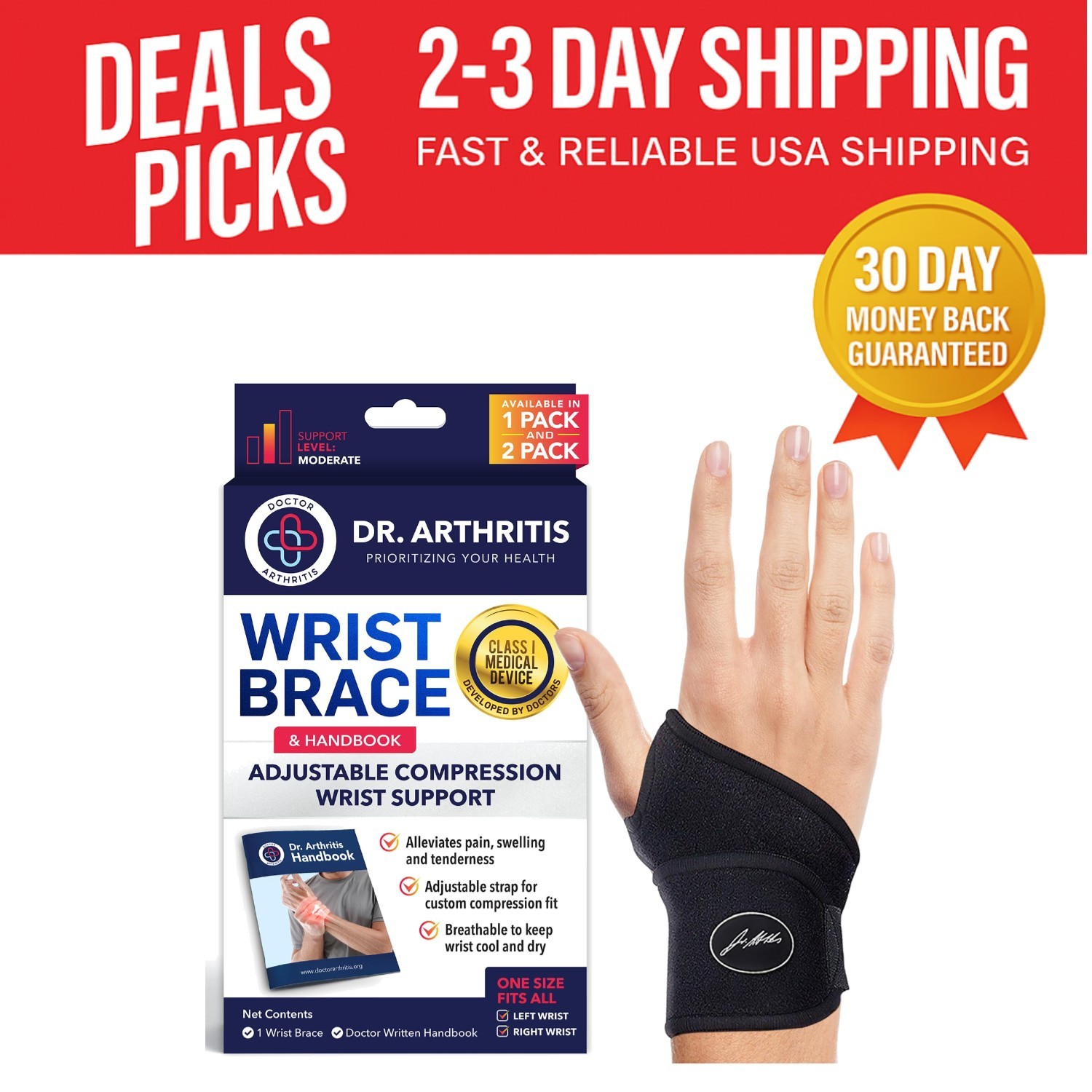 Versatile Wrist Wraps for All-Day Support – Fitness, Work, and Arthritis Relief