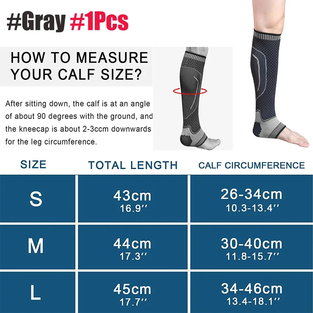 1Pcs Women Men Compression Calf Sleeve Support Suitable For Running Basketball P