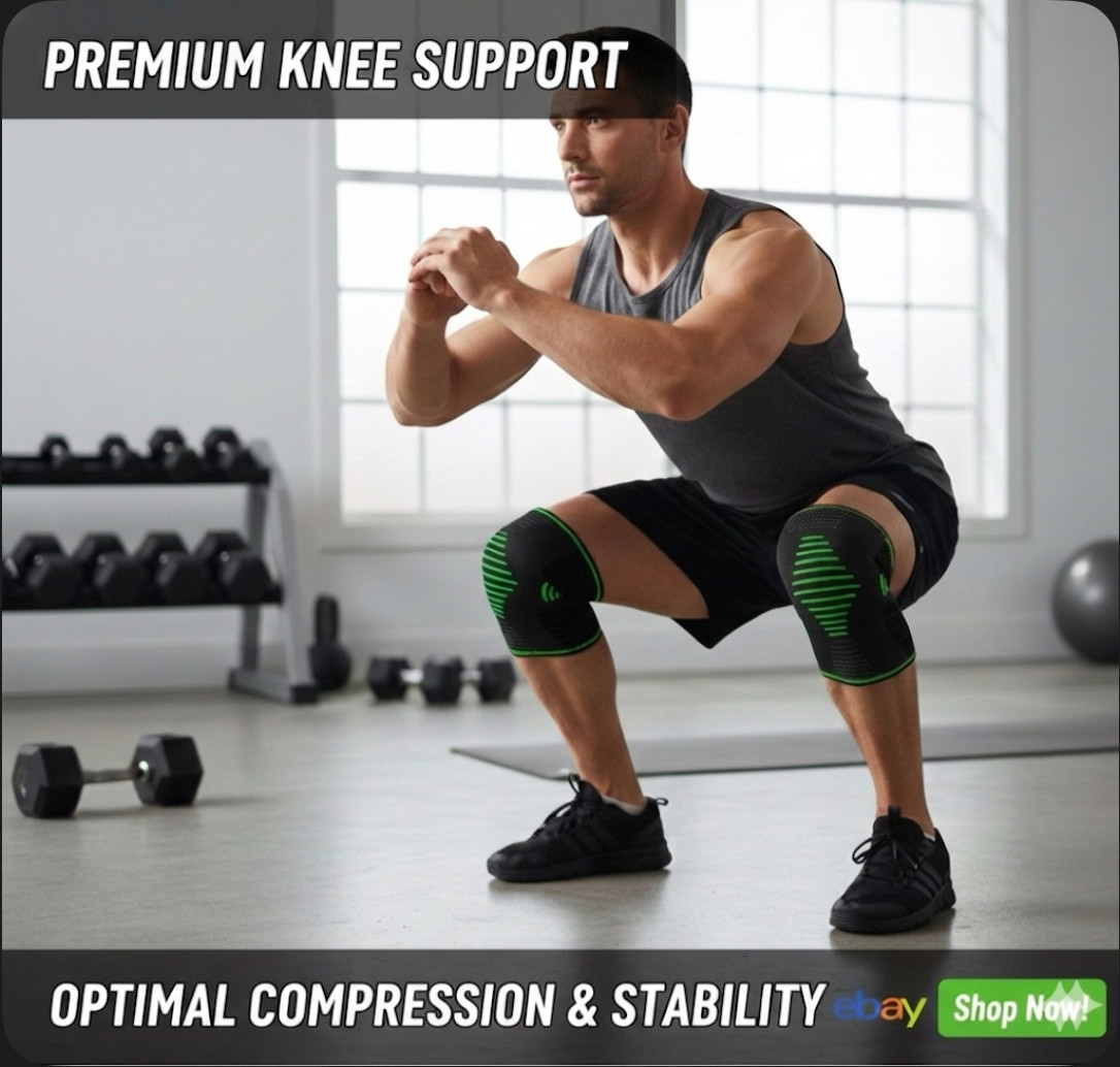 2 Pack Knee Brace Compression – ACL Meniscus Tear Relief Sports Pain Support