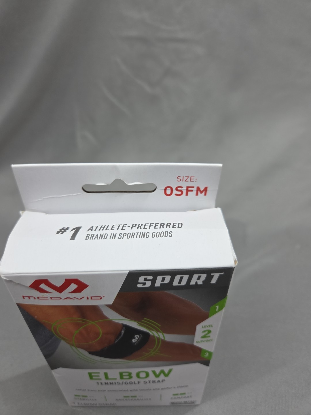 MCDAVID SPORT TENNIS AND GOLF ELBOW STRAP: MUSCLE PAIN RELIEF, NYLON – BLACK