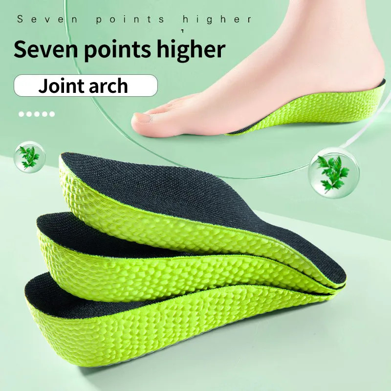 Memory Foam Height Increase Insoles for Men Women Shoes Flat Feet Arch Support