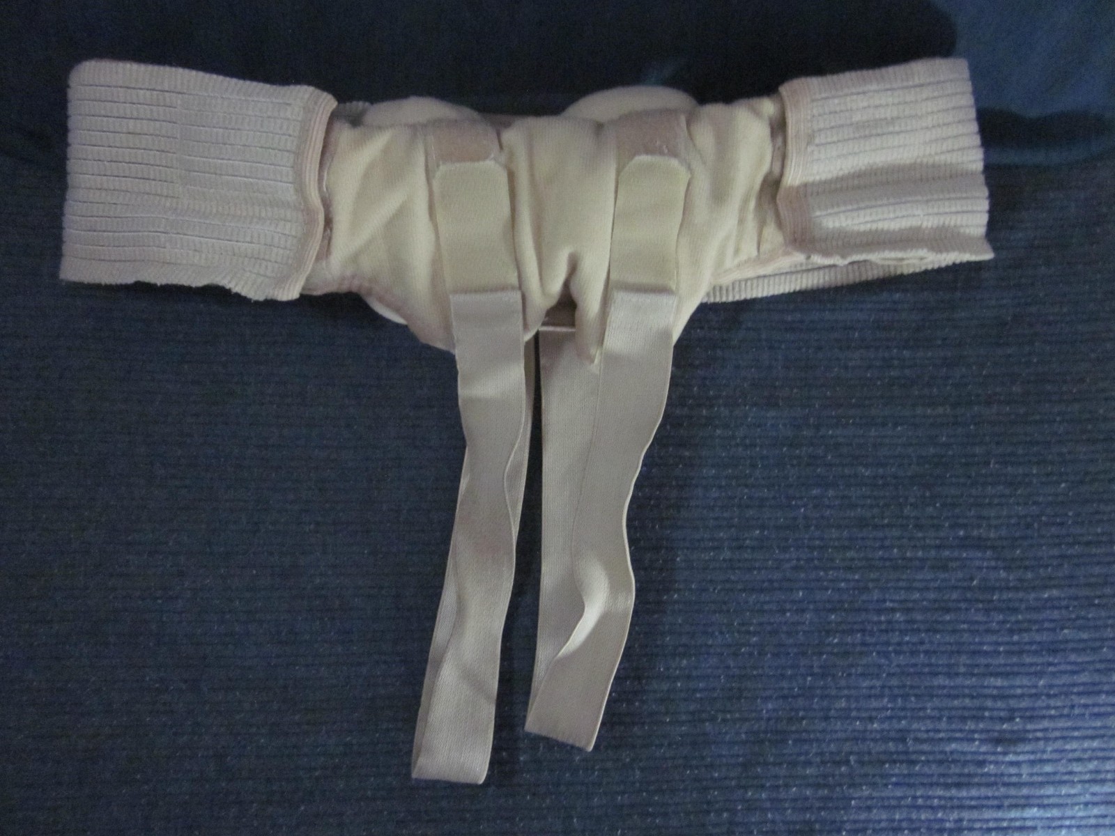 Hernia Belt Support Men Pre & Post Surgery Large Double Sided Wonder Care Tan