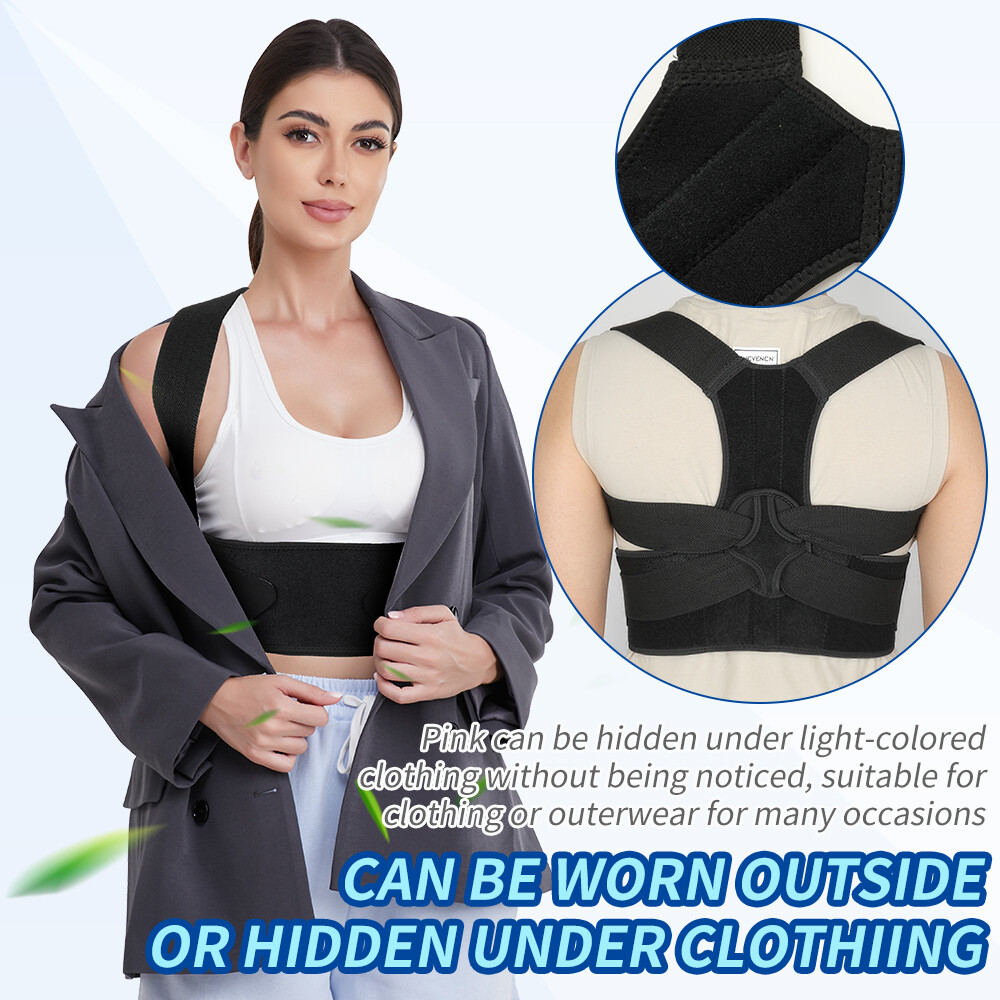 Posture Corrector Lumbar Low Back Support Shoulder Brace Belt Unisex Women Men