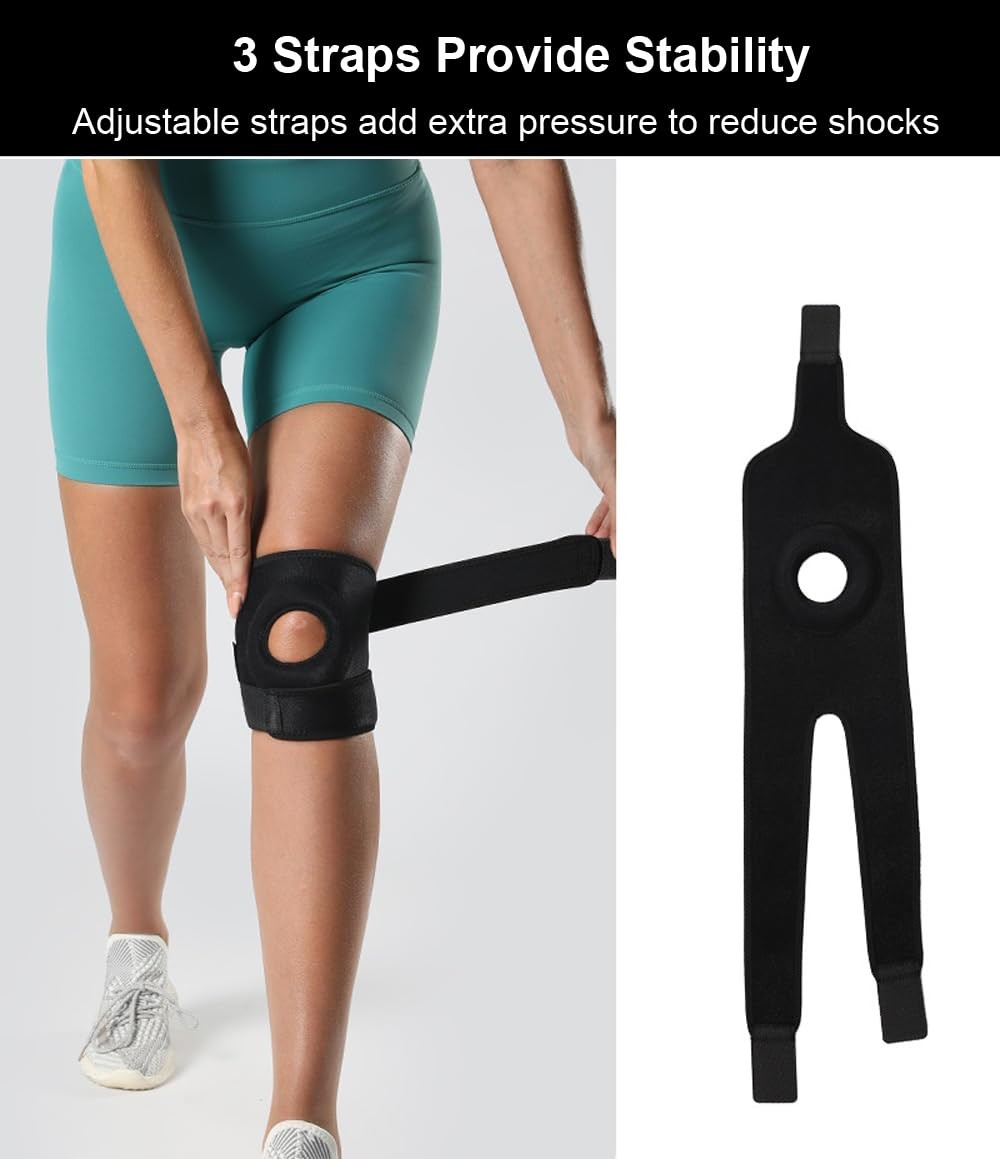 SUJAYU Knee Brace for Men Women Braces Pain, One Size, Black