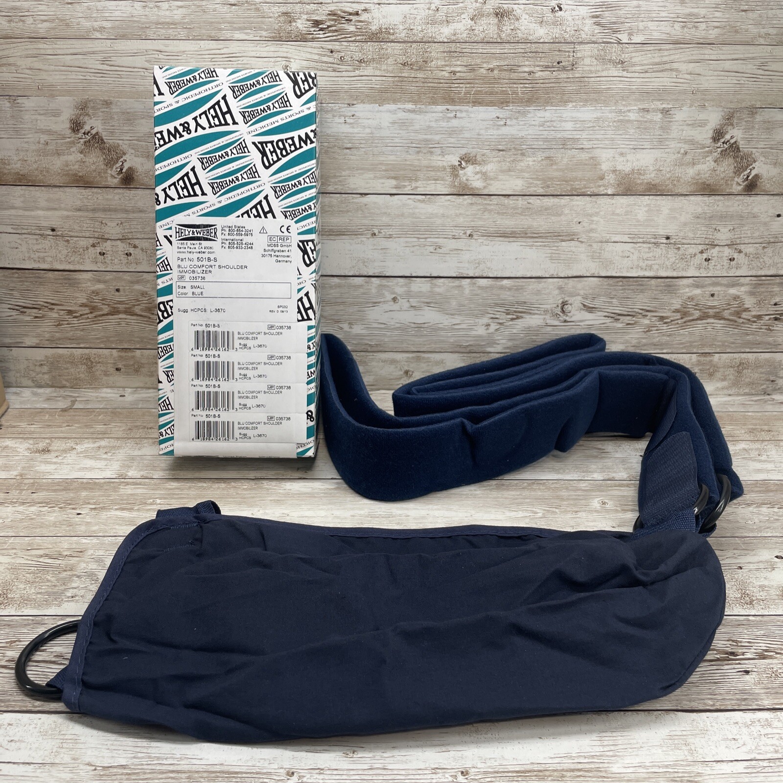 Hely & Weber Blu Comfort Shoulder Immobilizer with Padded Strap 501B Small NEW