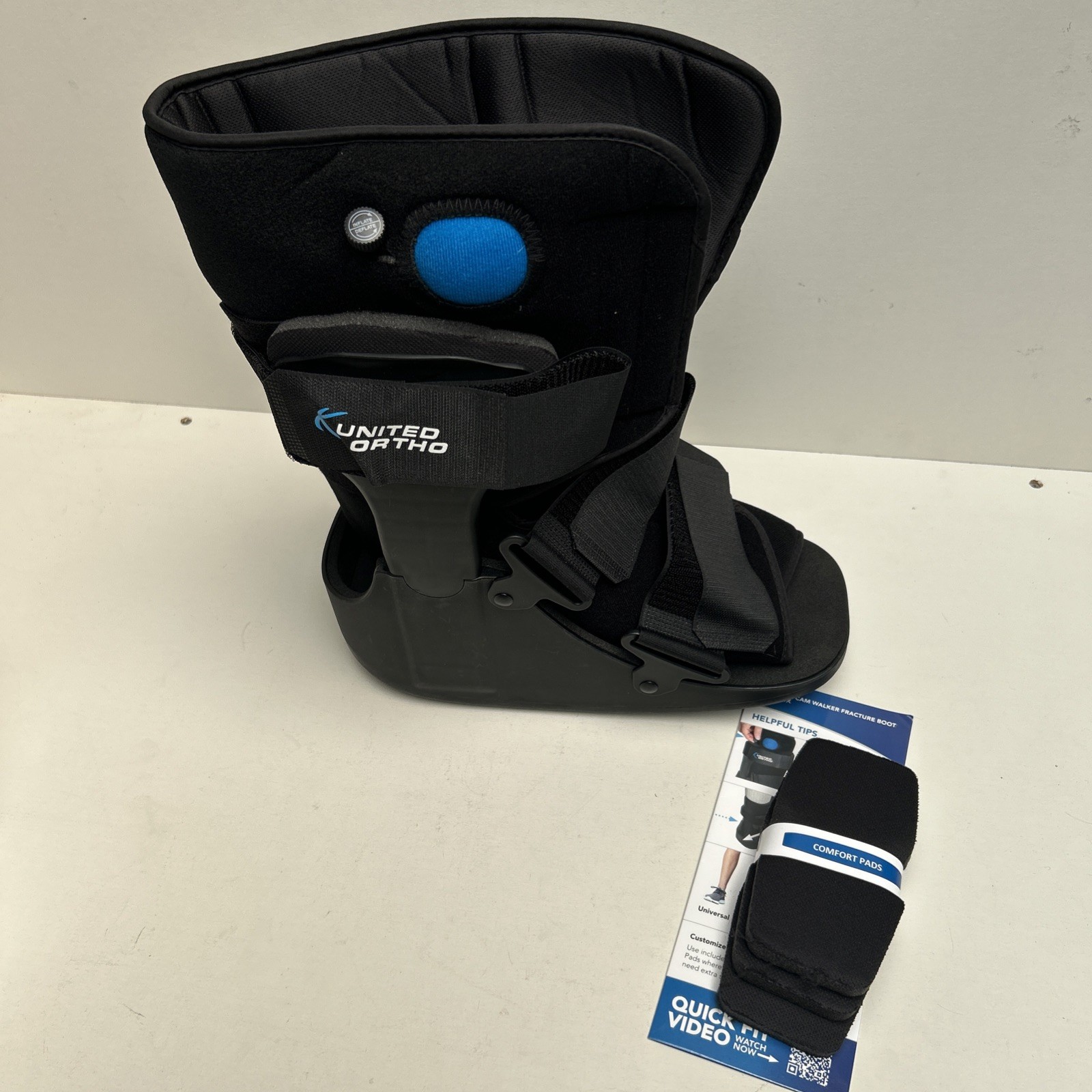 UNITED ORTHO Plantar Fasciitis Night Splint Medium Black US12035 Adjustable Pain