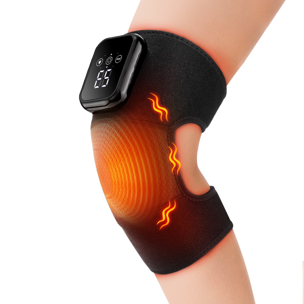 1/2pcs Electric Cordless Heated Knee Vibration Massage Brace Joint Hot Compress