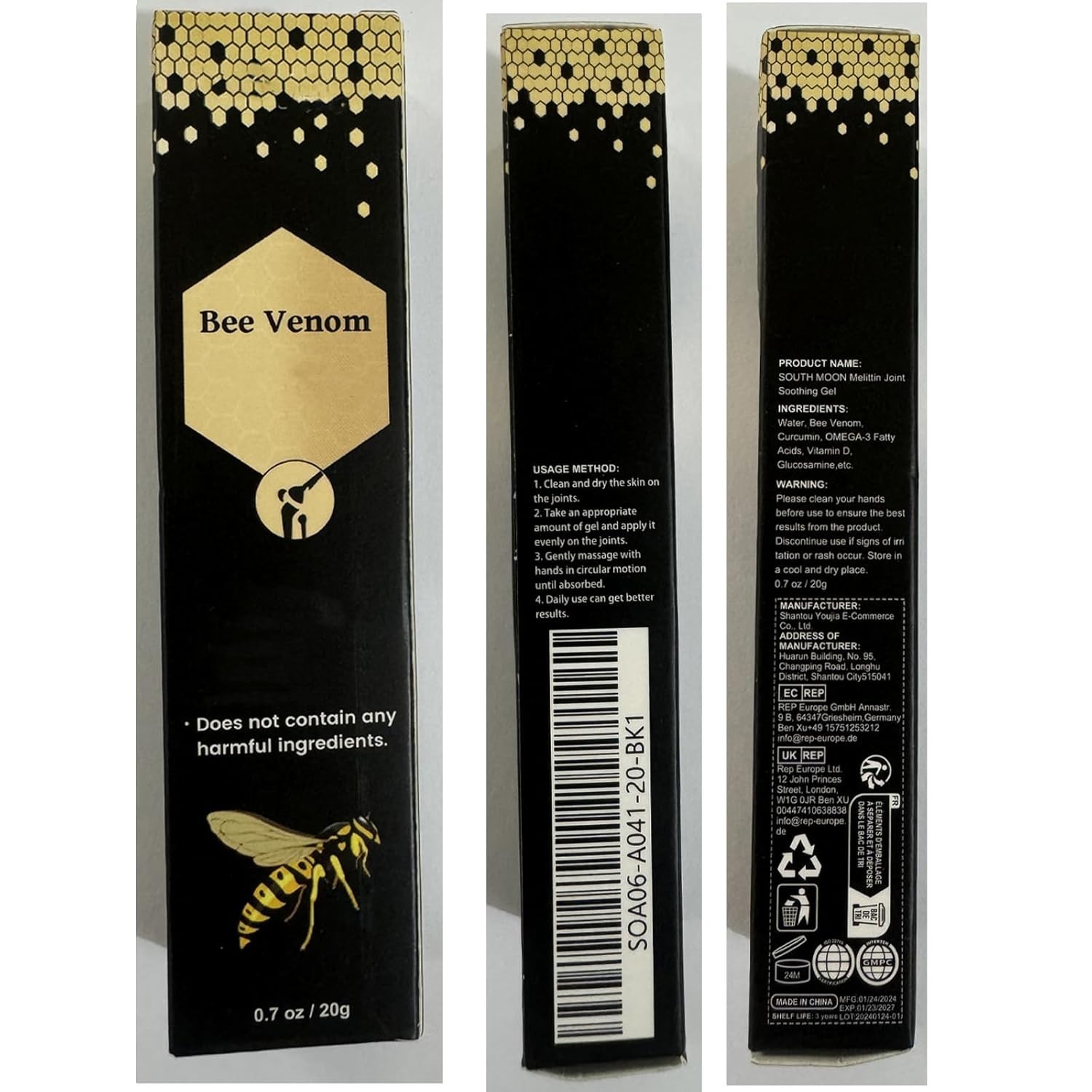 3PCS New Zealand Bee Venom Skin Treatment Cream, 2024 New Bee Venom Treatment