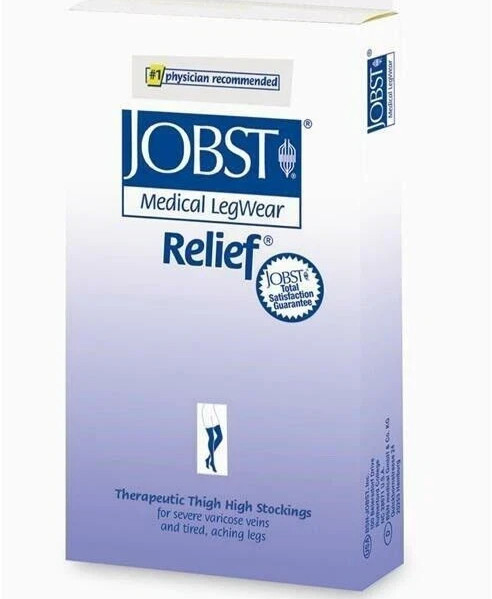 JOBST 114639 – Medical Leg Wear Relied 30-40 mmHg ~ Beige, XL, Knee Ct, Open Toe