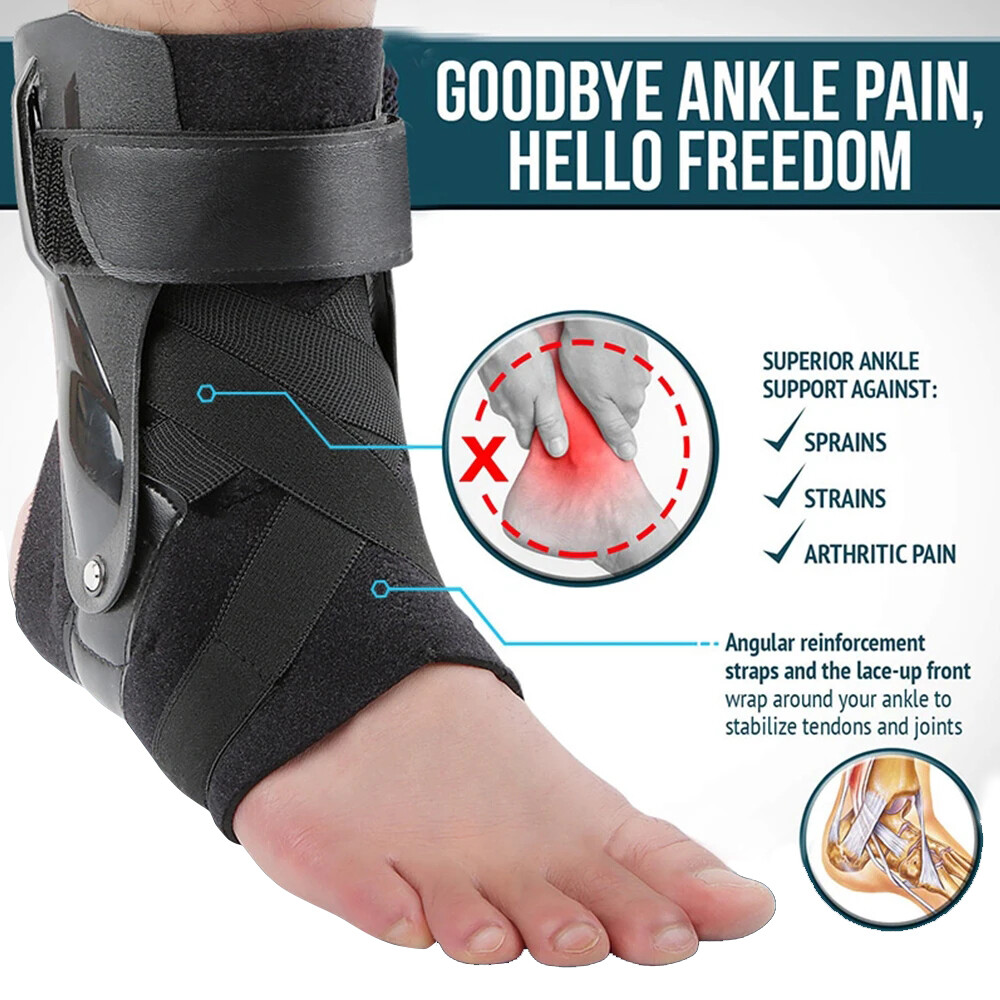 Medical Ankle Brace Support Compression Splint Stabilizer Pain Relief Foot Strap