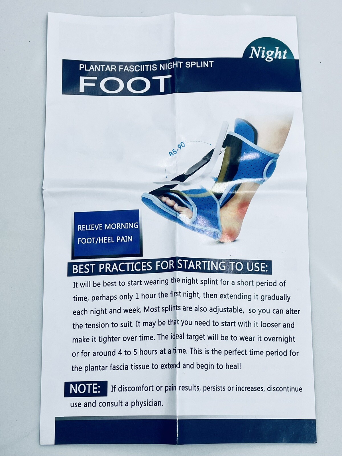 🆕 Pink Plantar Fasciitis Night Splint Foot Drop Ankle Brace Support, Adjustable