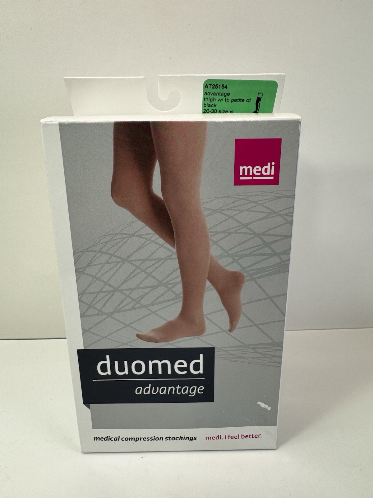 Medi Duomed Advantage Open Toe Thigh Highs w/TB Petite 20-30 Black Size XL