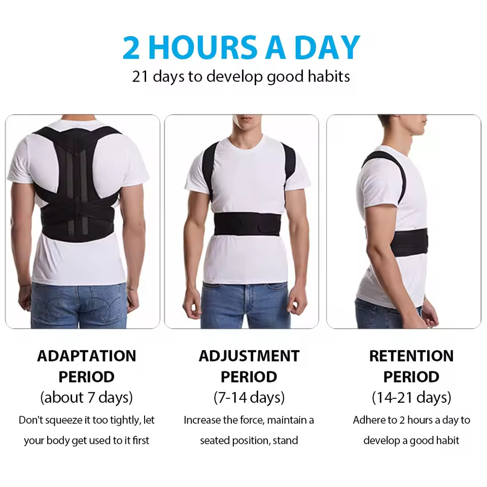 Adjustable Back Brace Posture Corrector Belt Lumbar Support for Men Women